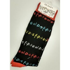 FRIENDS TV Show 2pk Novelty Crew Socks 90s Men's 6-12 TV Nostalgia Retrowear NWT